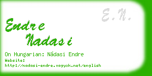endre nadasi business card